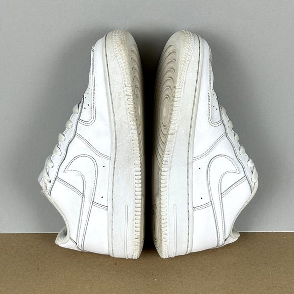 Nike Air Force 1 Leather Athletic Shoes Youth 5Y Womens 6.5 White DH2920-111 - Picture 6 of 10